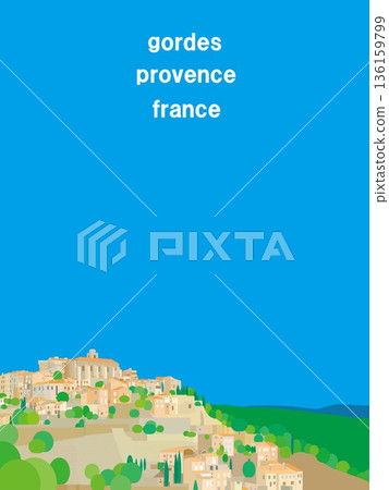 法國普羅旺斯戈爾德的春日景色 136159799