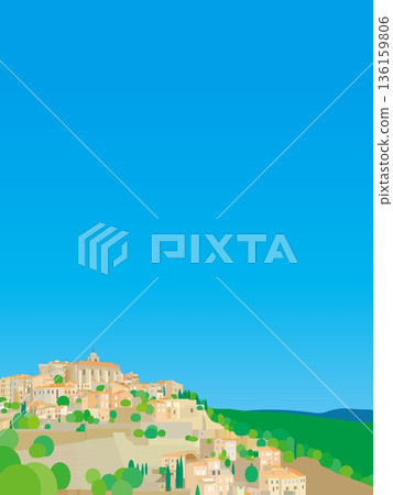 法國普羅旺斯戈爾德的春日景色 136159806