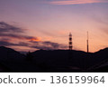 The mountains melting into the twilight and the quiet sky 136159964