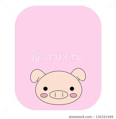 簡潔輕鬆的豬設計插圖 簡潔輕鬆的豬設計插圖 136161489