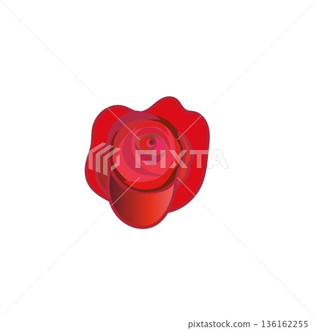 一朵紅色玫瑰的例證 一朵紅色玫瑰的例證 136162255