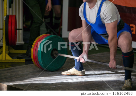 Deadlift exercise Deadlift exercise 136162493