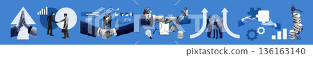 Corporate composition partnership growth and business collaboration. Banner Corporate composition partnership growth and business collaboration. Banner 136163140