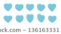Heart icons. Heart, love, emotion, peace, affection, mind, joy, happiness, etc. 136163331