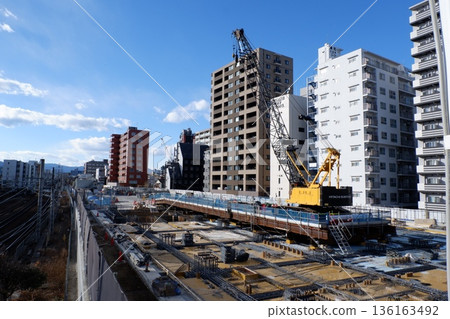 Construction site of apartment Construction site of apartment 136163492
