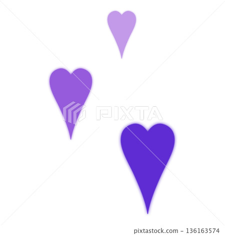 Cute purple heart mark Cute purple heart mark 136163574