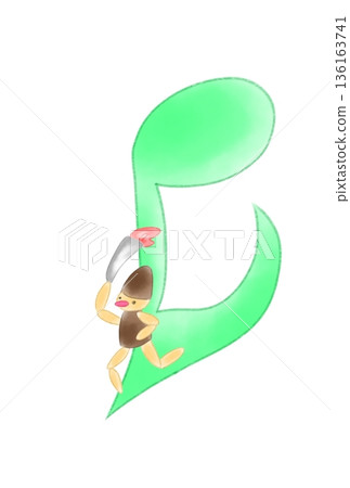 帶有火炬傳遞者的音符 136163741