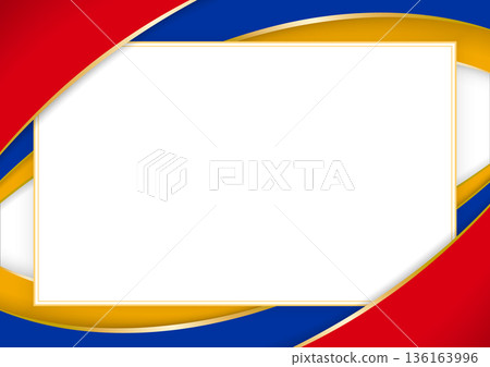 horizontal frame and border with Armenian flag 136163996