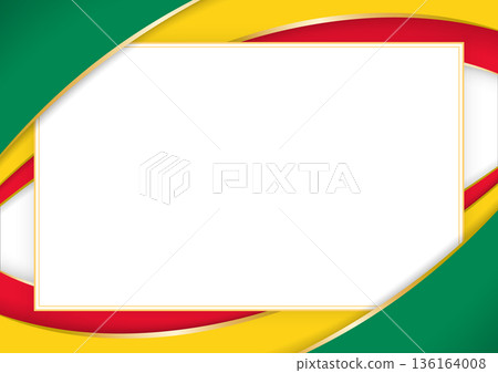 horizontal frame and border with Beninese flag 136164008