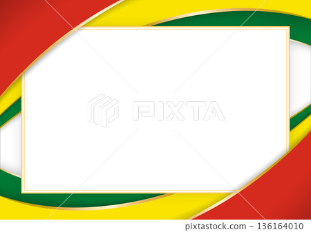 horizontal frame and border with Bolivian flag 136164010