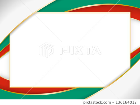 horizontal frame and border with Bulgarian flag 136164012