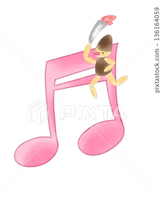 帶有火炬傳遞者的音符 136164059