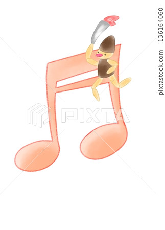 帶有火炬傳遞者的音符 136164060
