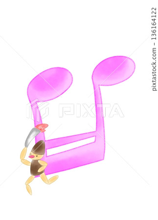 帶有火炬傳遞者的音符 136164122