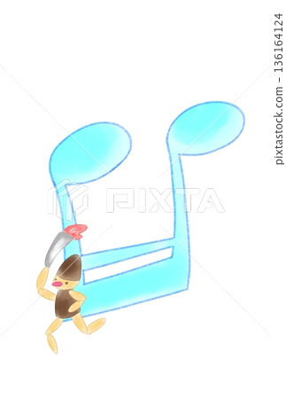 帶有火炬傳遞者的音符 136164124