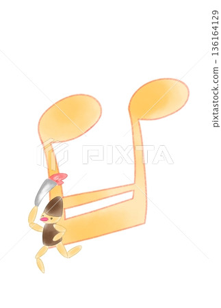 帶有火炬傳遞者的音符 136164129