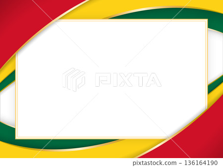 horizontal frame and border with Ghanaian flag 136164190