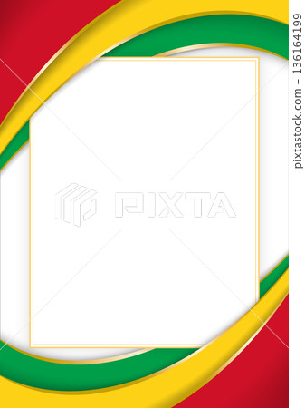 vertical frame and border with Bissau-Guinean flag 136164199