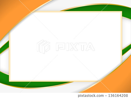 horizontal frame and border with Indian flag horizontal frame and border with Indian flag 136164208
