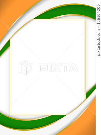 vertical frame and border with Indian flag 136164209