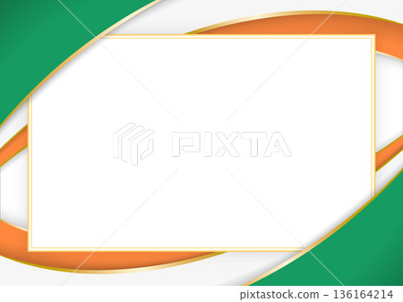 horizontal frame and border with Irish flag horizontal frame and border with Irish flag 136164214