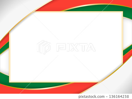 horizontal frame and border with Malagasy flag 136164238