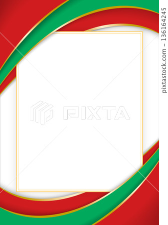 vertical frame and border with Mauritanian flag 136164245