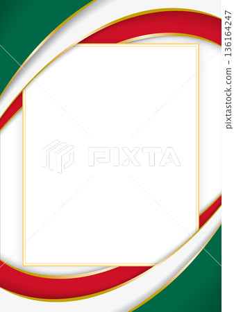 vertical frame and border with Mexican flag vertical frame and border with Mexican flag 136164247