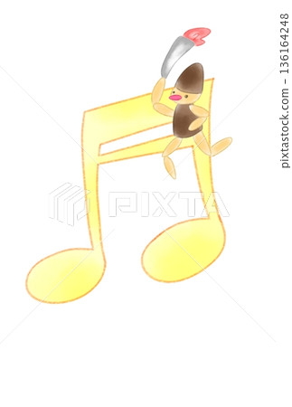帶有火炬傳遞者的音符 136164248