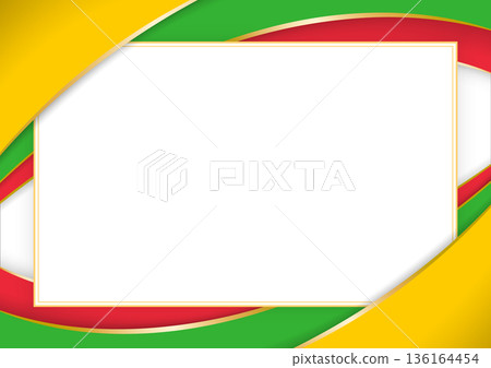 horizontal frame and border with Burmese flag 136164454