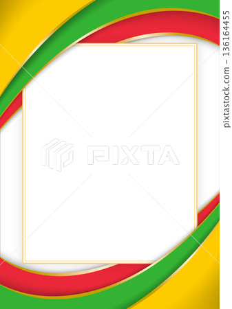 vertical frame and border with Burmese flag 136164455