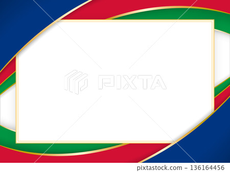 horizontal frame and border with Namibian flag 136164456