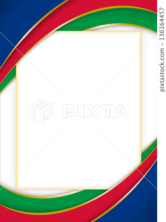 vertical frame and border with Namibian flag 136164457