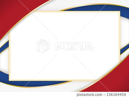 horizontal frame and border with Dutch flag 136164458