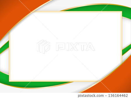 horizontal frame and border with Nigerien flag horizontal frame and border with Nigerien flag 136164462