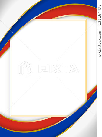 vertical frame and border with Russian flag vertical frame and border with Russian flag 136164473