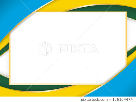 horizontal frame and border with Rwandan flag 136164474