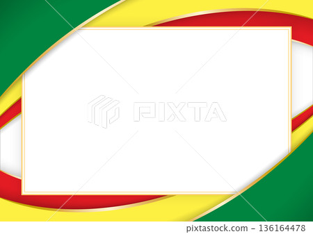 horizontal frame and border with Senegalese flag 136164478