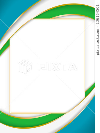 vertical frame and border with Uzbek flag 136164501