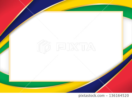 horizontal frame and border with Mauritian flag horizontal frame and border with Mauritian flag 136164520