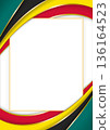vertical frame and border with Mozambican flag 136164523