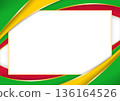 horizontal frame and border with Sao Tomean flag 136164526