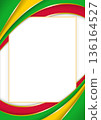 vertical frame and border with Sao Tomean flag 136164527