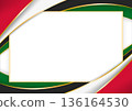 horizontal frame and border with Sudanese flag 136164530