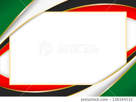 horizontal frame and border with Emirati flag horizontal frame and border with Emirati flag 136164532