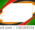 horizontal frame and border with Zambian flag 136164534