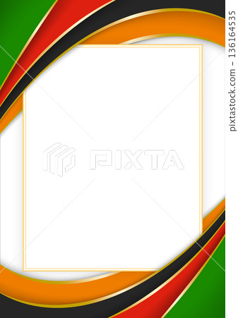 vertical frame and border with Zambian flag vertical frame and border with Zambian flag 136164535