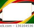 horizontal frame and border with Zimbabwean flag 136164536