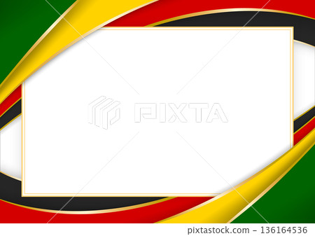 horizontal frame and border with Zimbabwean flag 136164536
