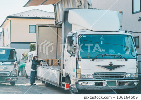 truck driver, female, lady 136164609
